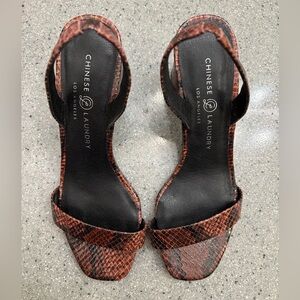 Chinese Laundry Red Snakeskin Heels